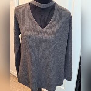 American Eagle  Dark Grey Sweater With Cut Out   Size  SP